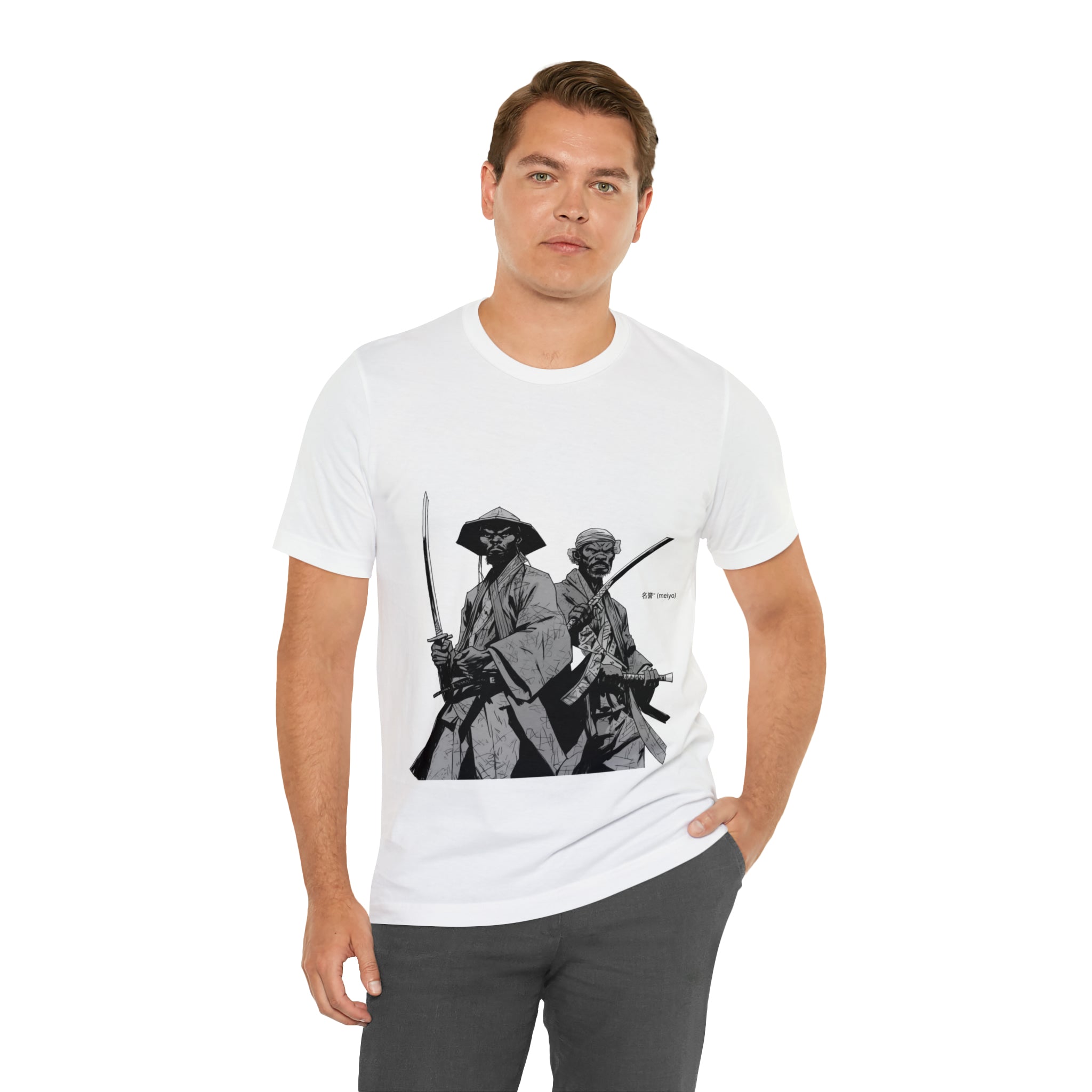 Unisex Jersey Short Sleeve Tee-- Honor and Prestige Samurai Anime, Japanese Art Comfortable Gift for Men/Boys