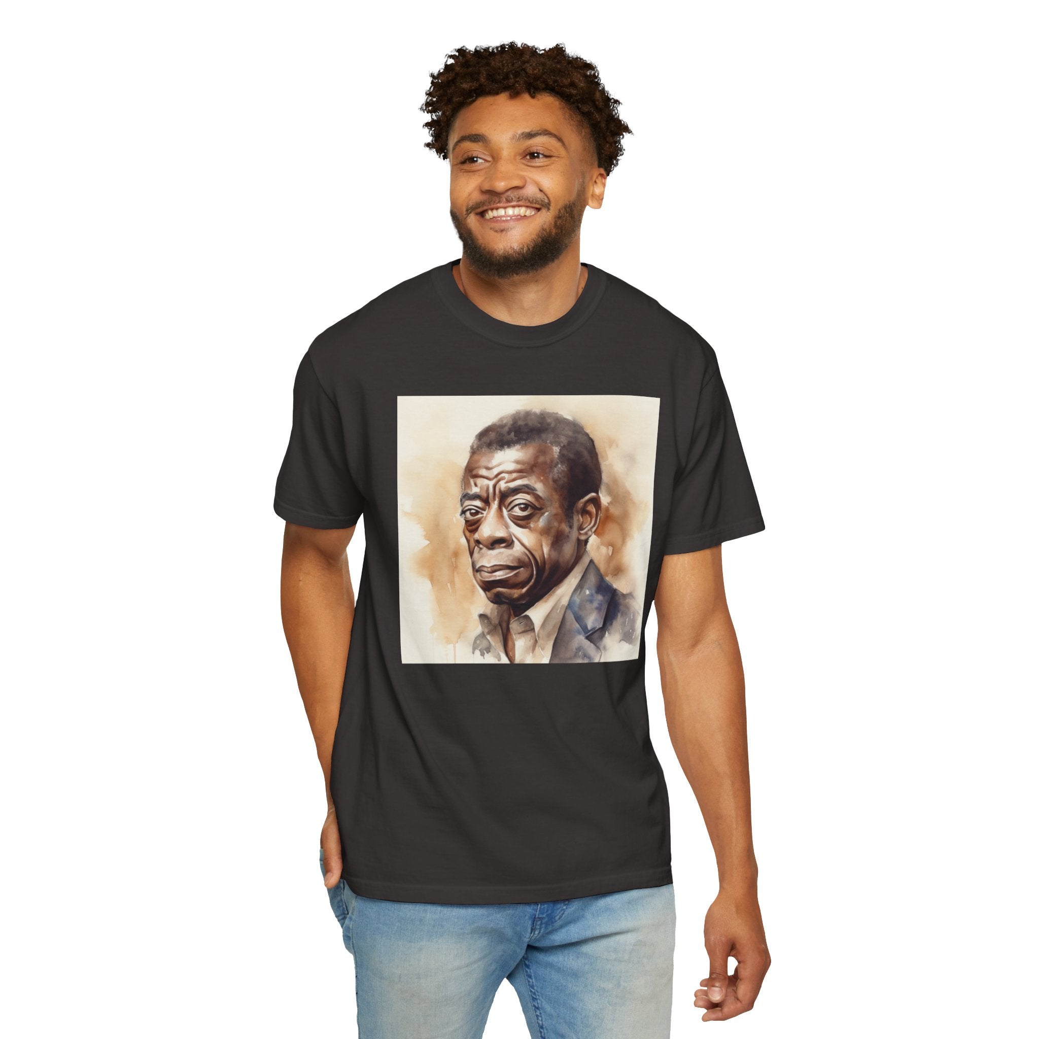 Iconic African American Pioneer Portrait Unisex Garment-Dyed T-shirt - Tribute to a Renowned Writer and Civil Rights Activist