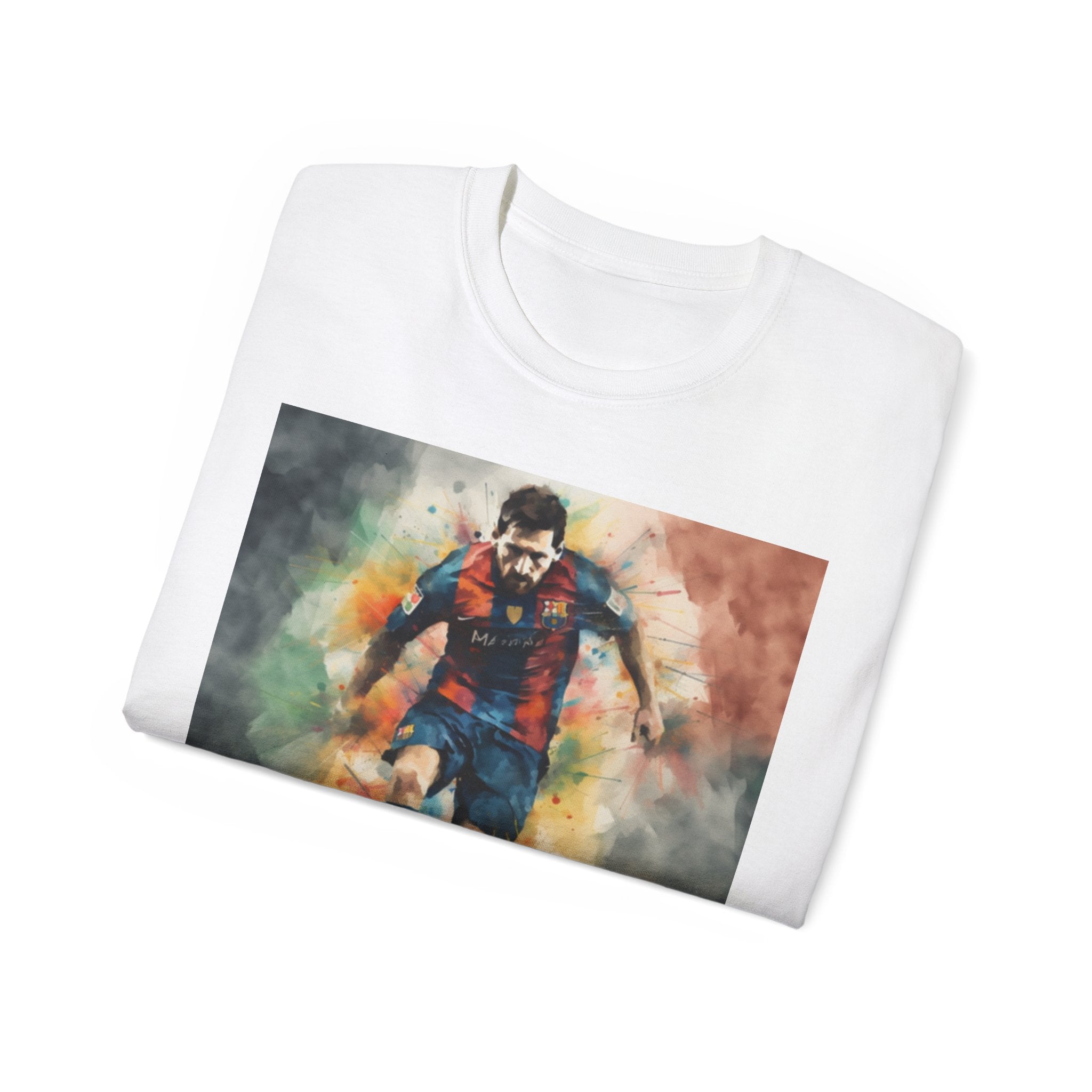 Michelangelo Art Tee - Unisex Ultra Cotton Footballer Shirt - Patron Saint of Football Watercolor Art - Renaissance Sports Fan Gift for Team