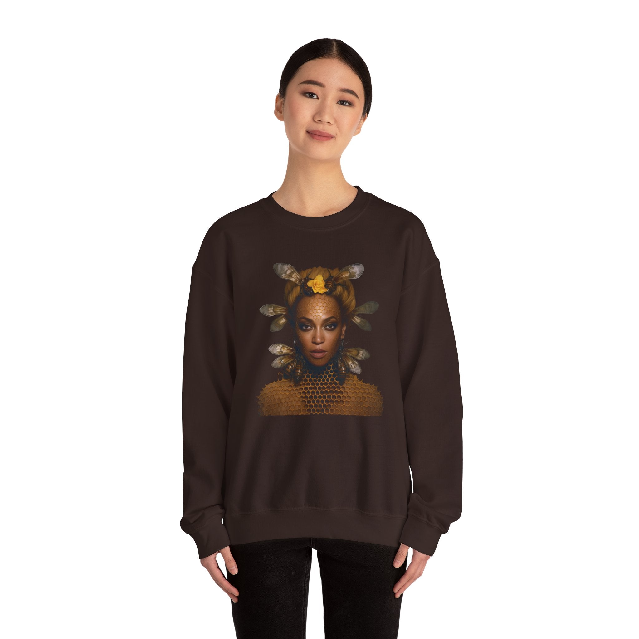 Queen Bee Unisex Heavy Blend™ Crewneck Sweatshirt - Embrace Your Inner Royalty with Iconic Pop Style