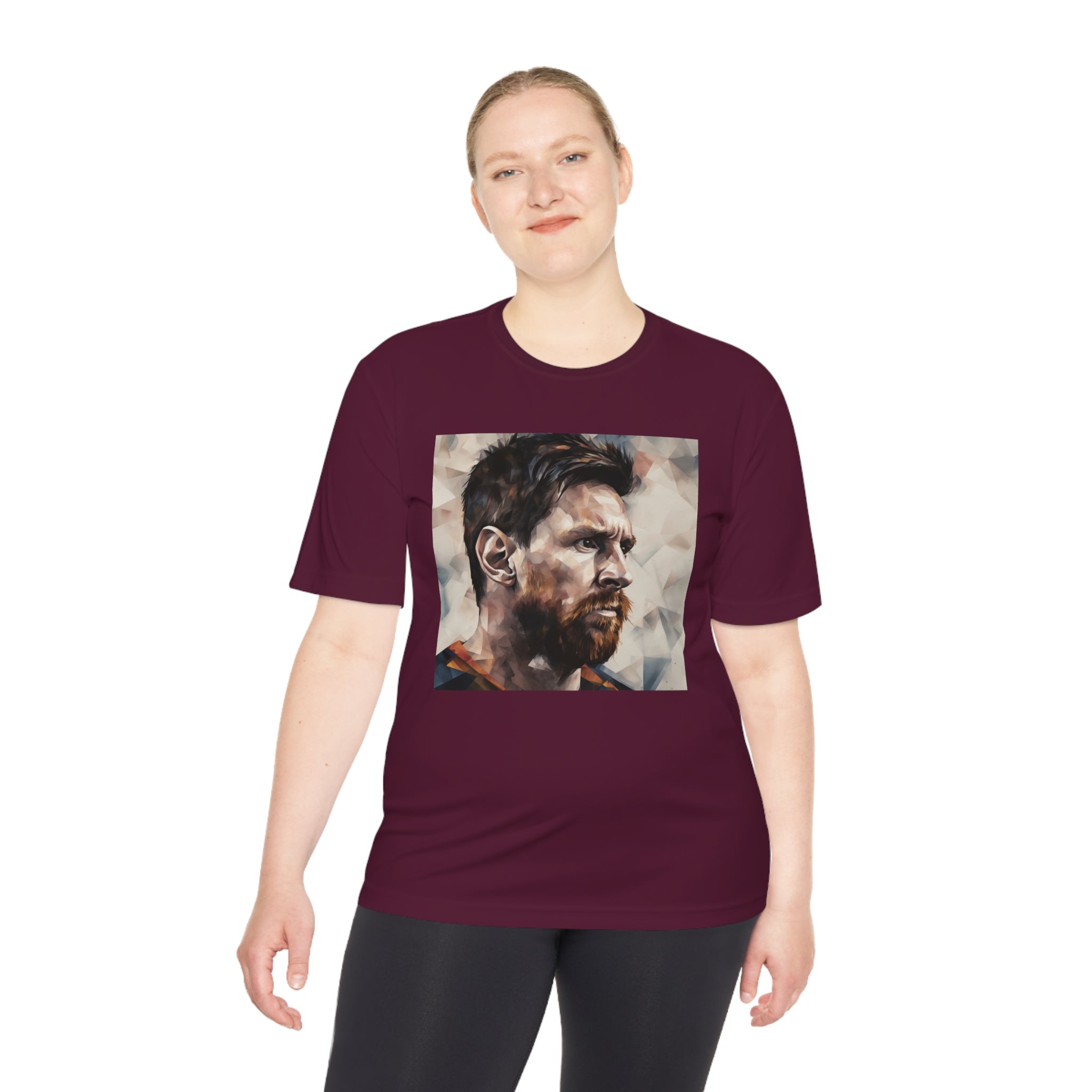 Watercolor Masterpiece: Unisex Moisture Wicking Tee - Dynamic Soccer Artistry Meets Performance Wear Gift for Footballer Fans Won't find anywhere else