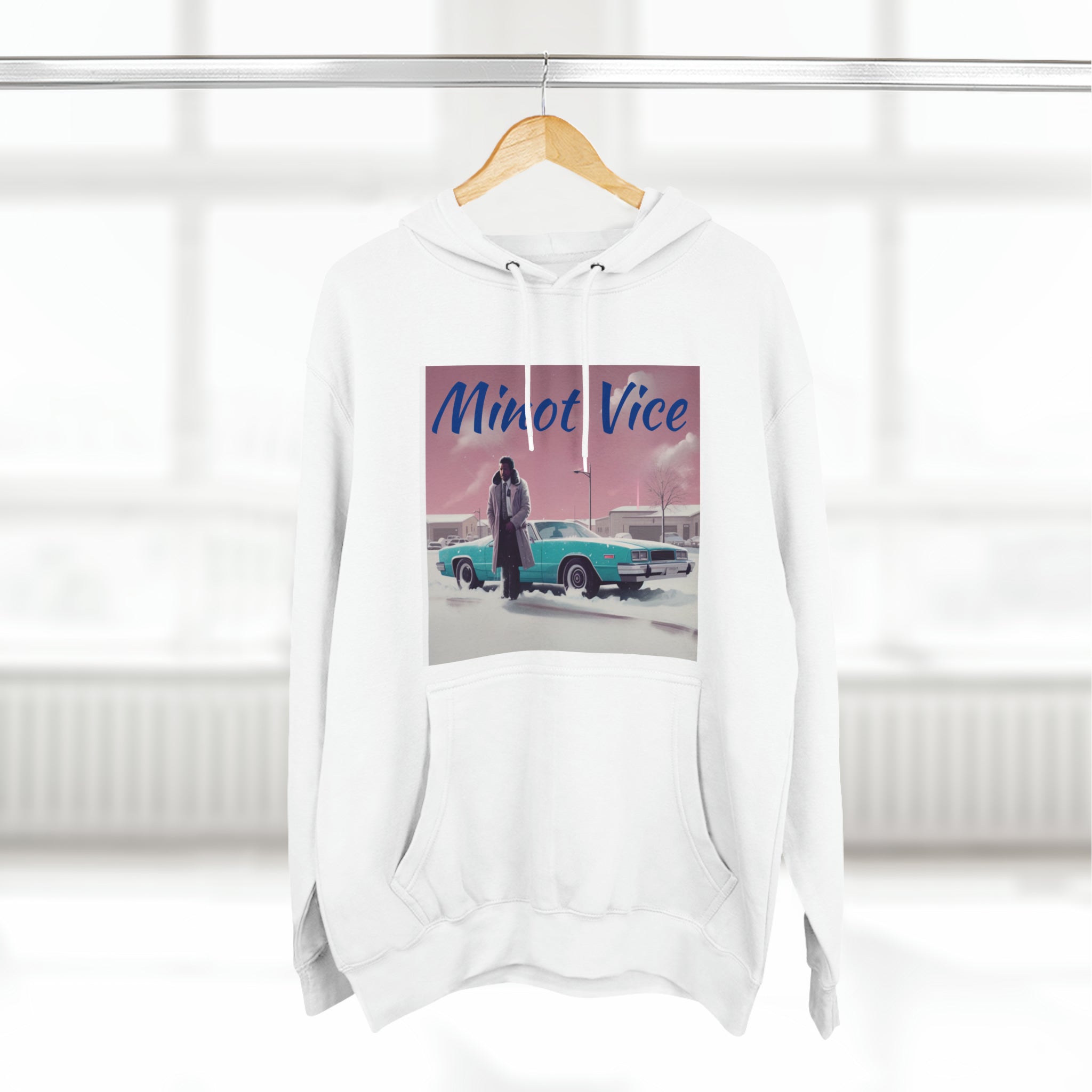 Unisex Premium Pullover Hoodie-"Minot Vice" Winter Color Beautiful Art Gift For Friends and Family and Holiday Present