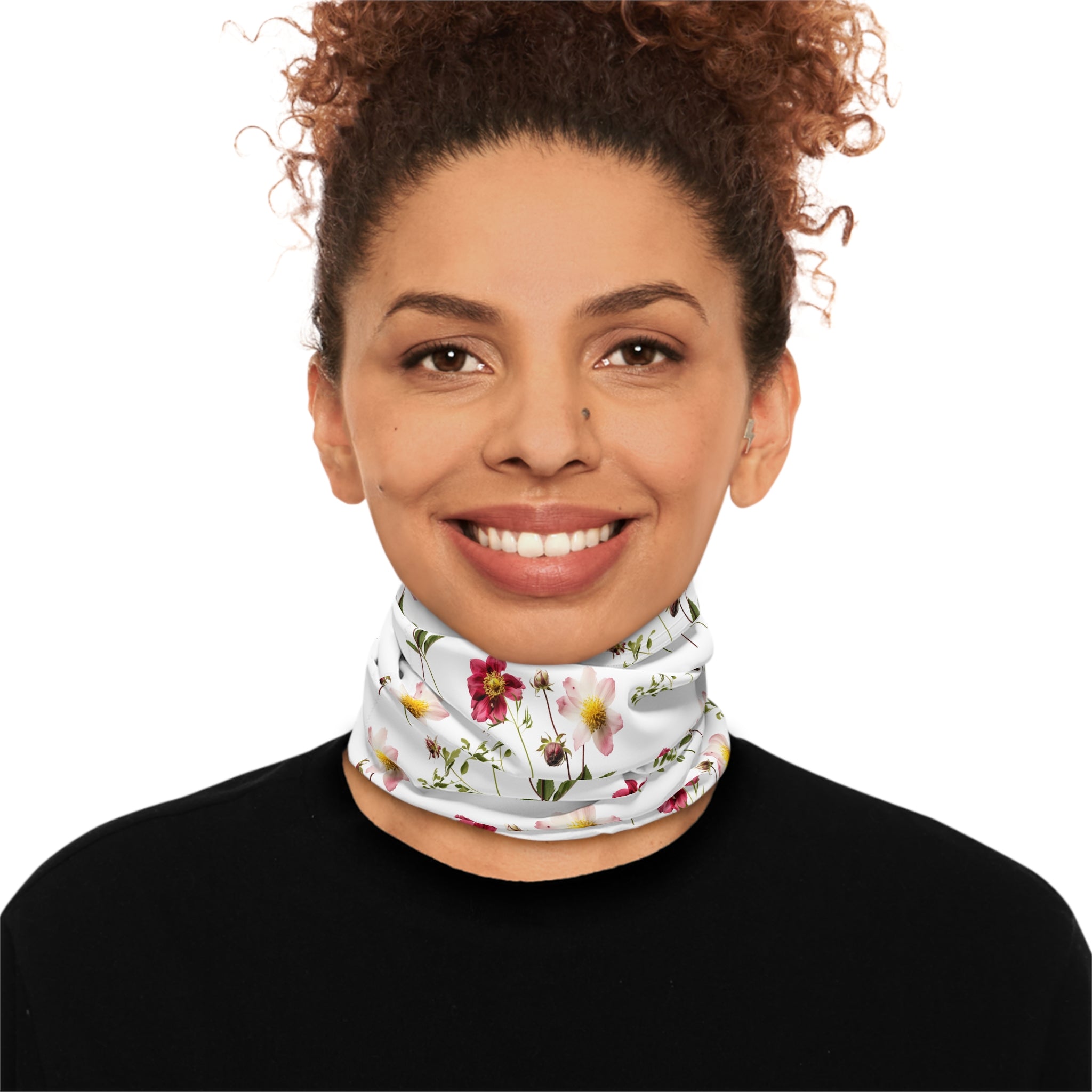 Floral Pattern Lightweight Neck Gaiter Breathable Face Mask Breathable Face Covering Neck Gaiter Breathable Face Scarf Gift