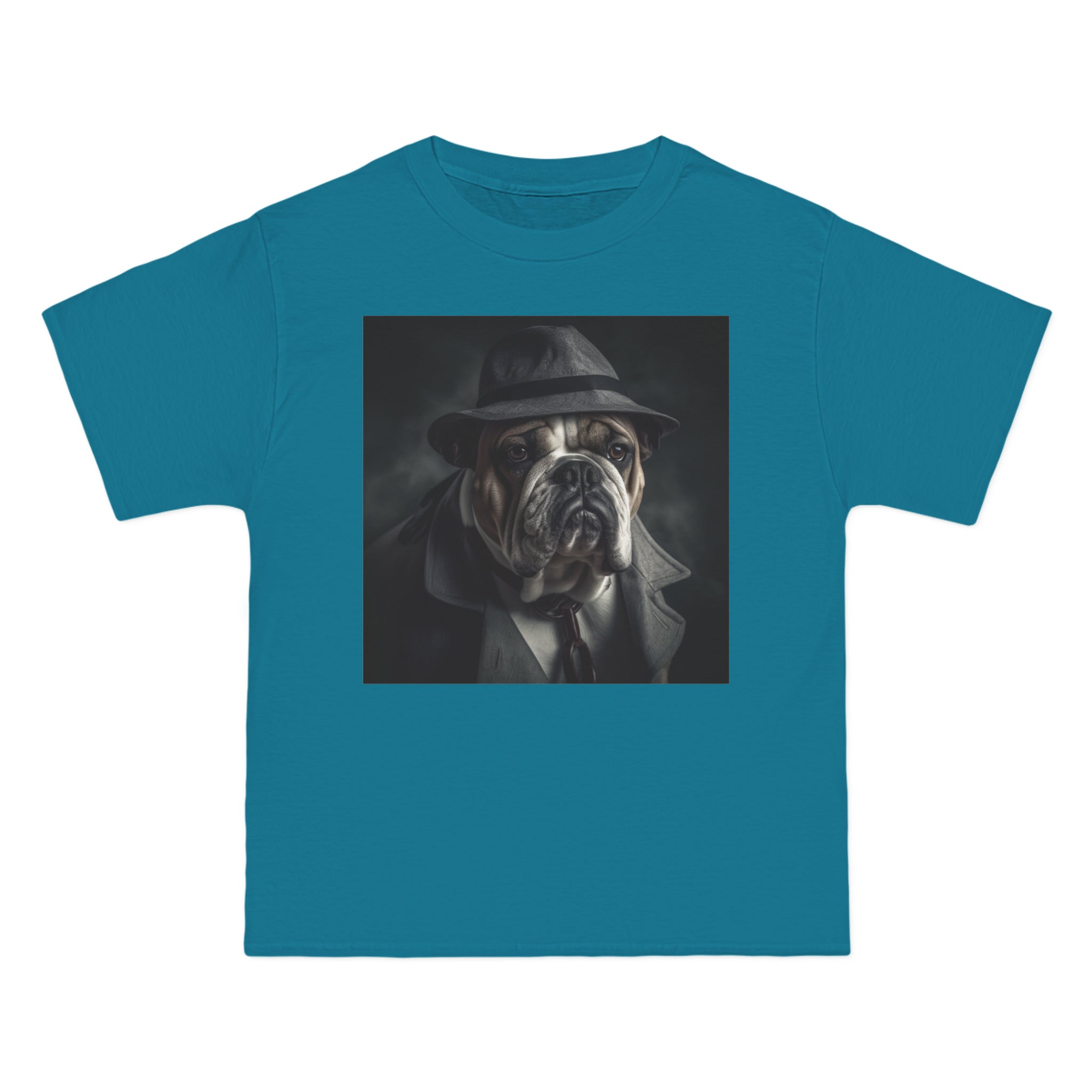 Detective Noir Bulldog T-Shirt - Beefy-T® Short-Sleeve Tee - Unique Dog Mystery Design - Bulldog Lover Shirt - Stylish Pet Detective Top