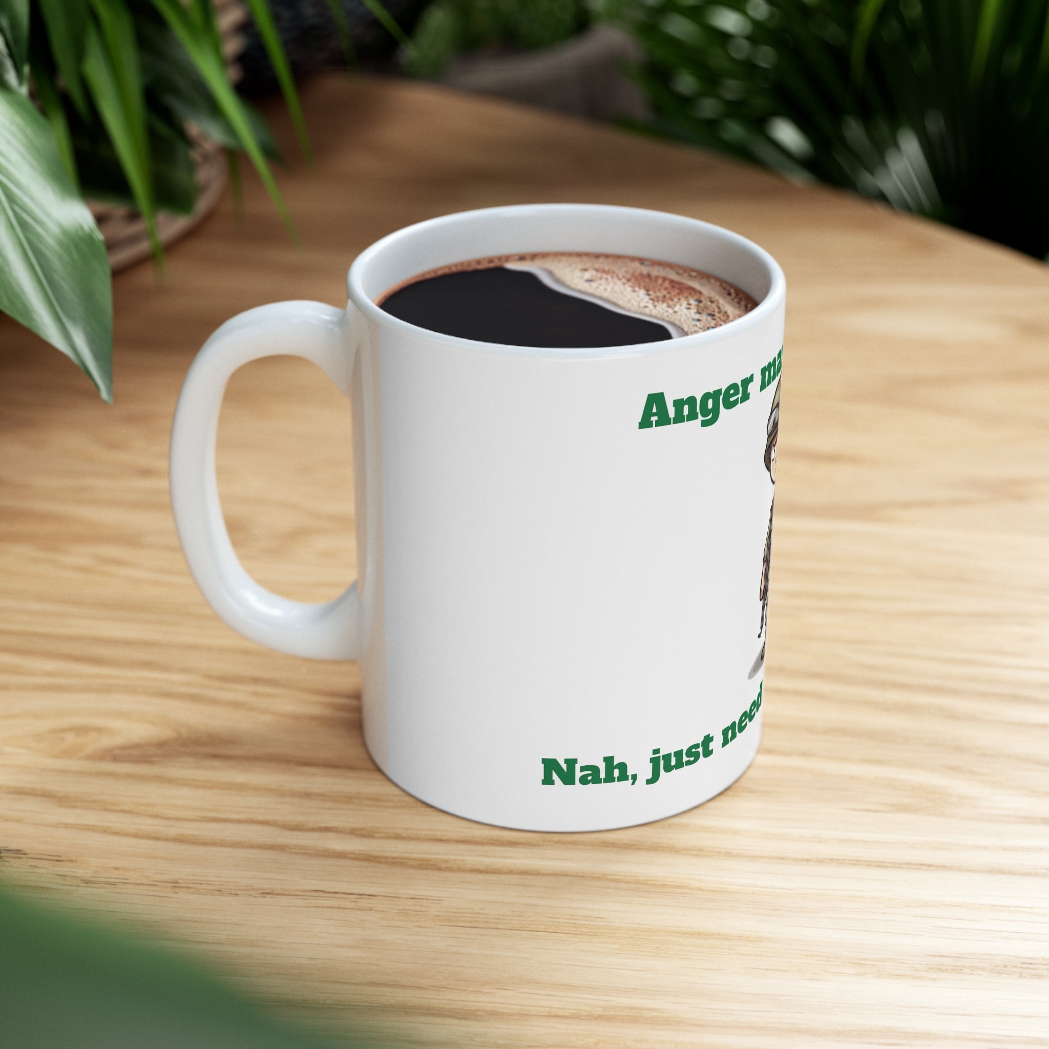 Quirky Soldier Mug - Humorous Ceramic Coffee Cup - Anger Management - Fun Office Gift Battlefield Brew for Office and Gifting