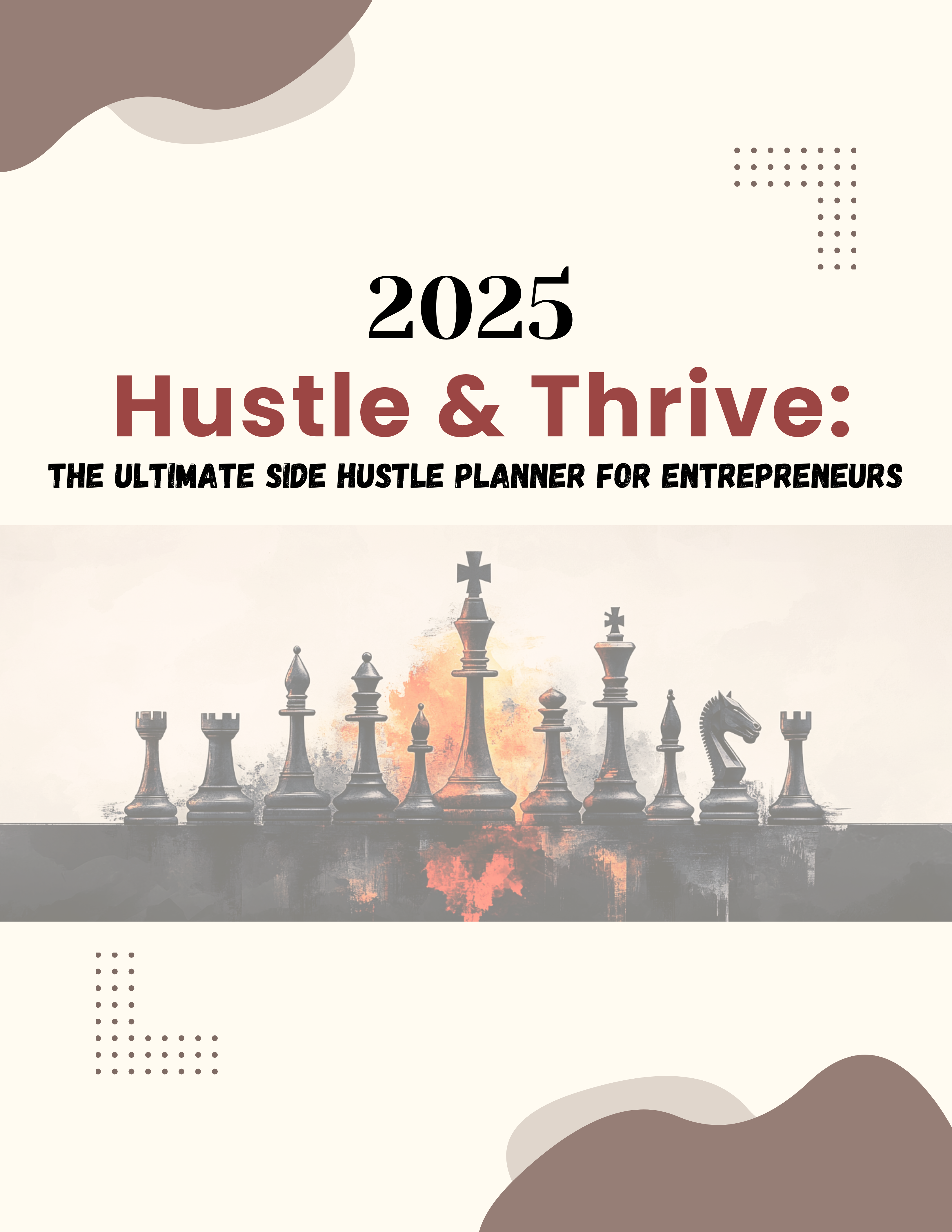 Side hustle planner 2025, entrepreneur business planner,