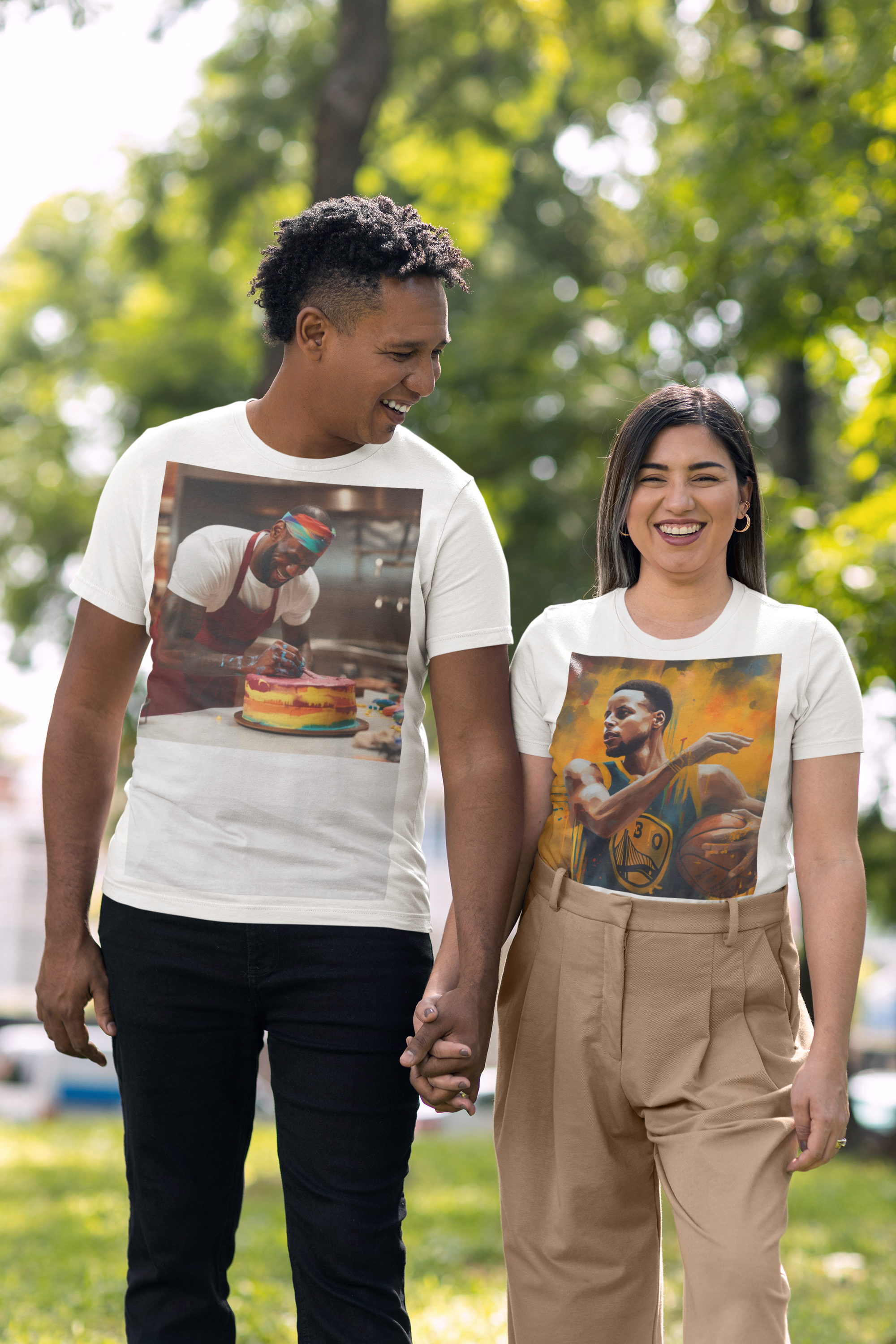 Couple Wearing Lebron And Curry Inspired Wear