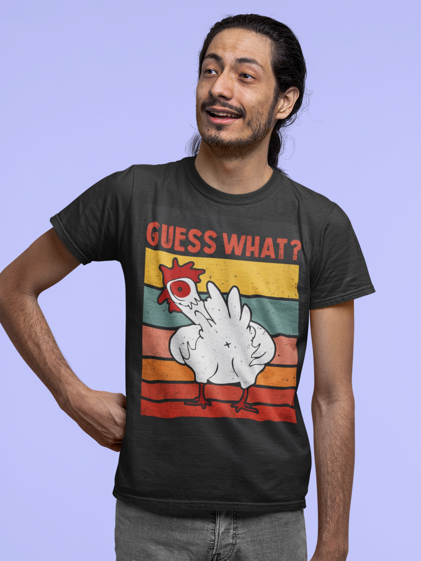 "Guess What? Chicken Butt." Unisex Ultra Cotton Tee - Classic Humor Meets Comfortable Style perfect way to lighten the mood at casual gatherings