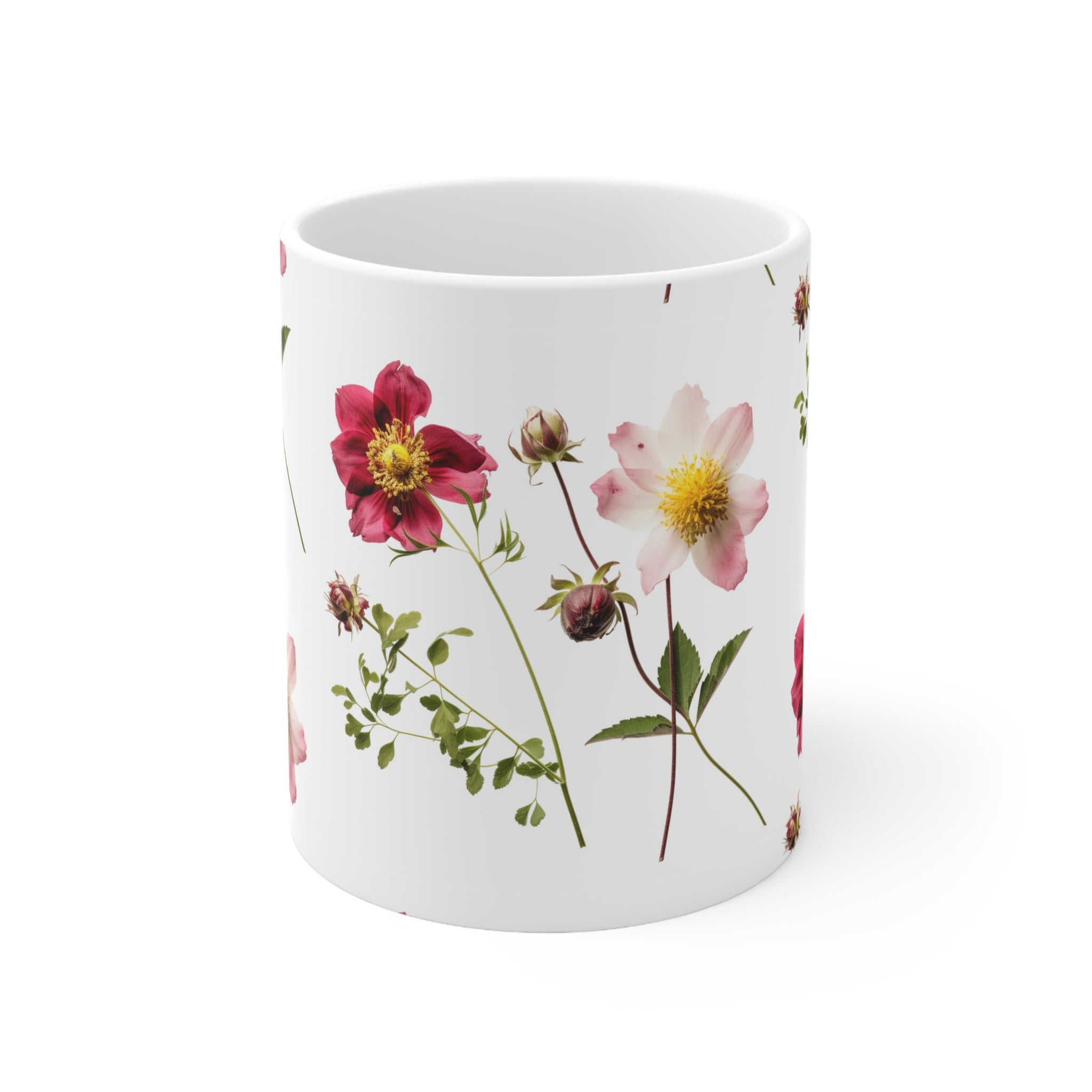 Ceramic Mug 11oz Spring Flowers Beautiful Floral Design Coffee Cup Nature Theme Floral Pattern Coffee Cup Nature-Inspired Gift