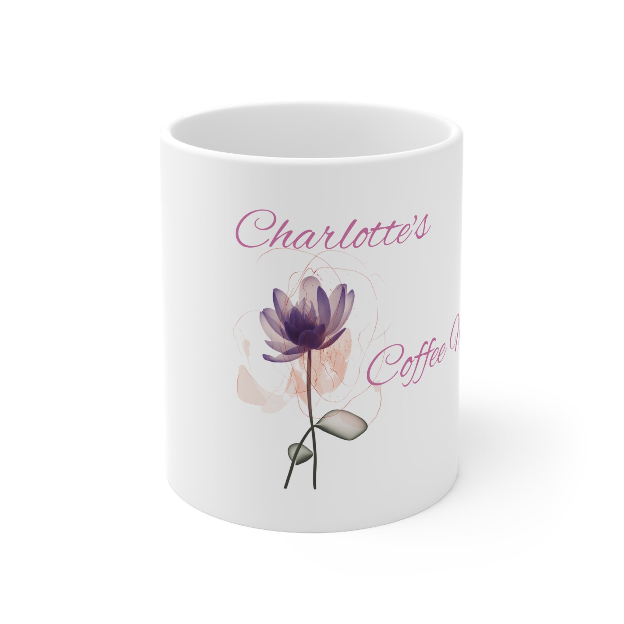 Magical Flower Charlotte's Coffee Mug - Enchanted Ceramic Gift for Office Unique Floral Ceramic Mug - Coffee Cup - Abstract Flower Drinkware