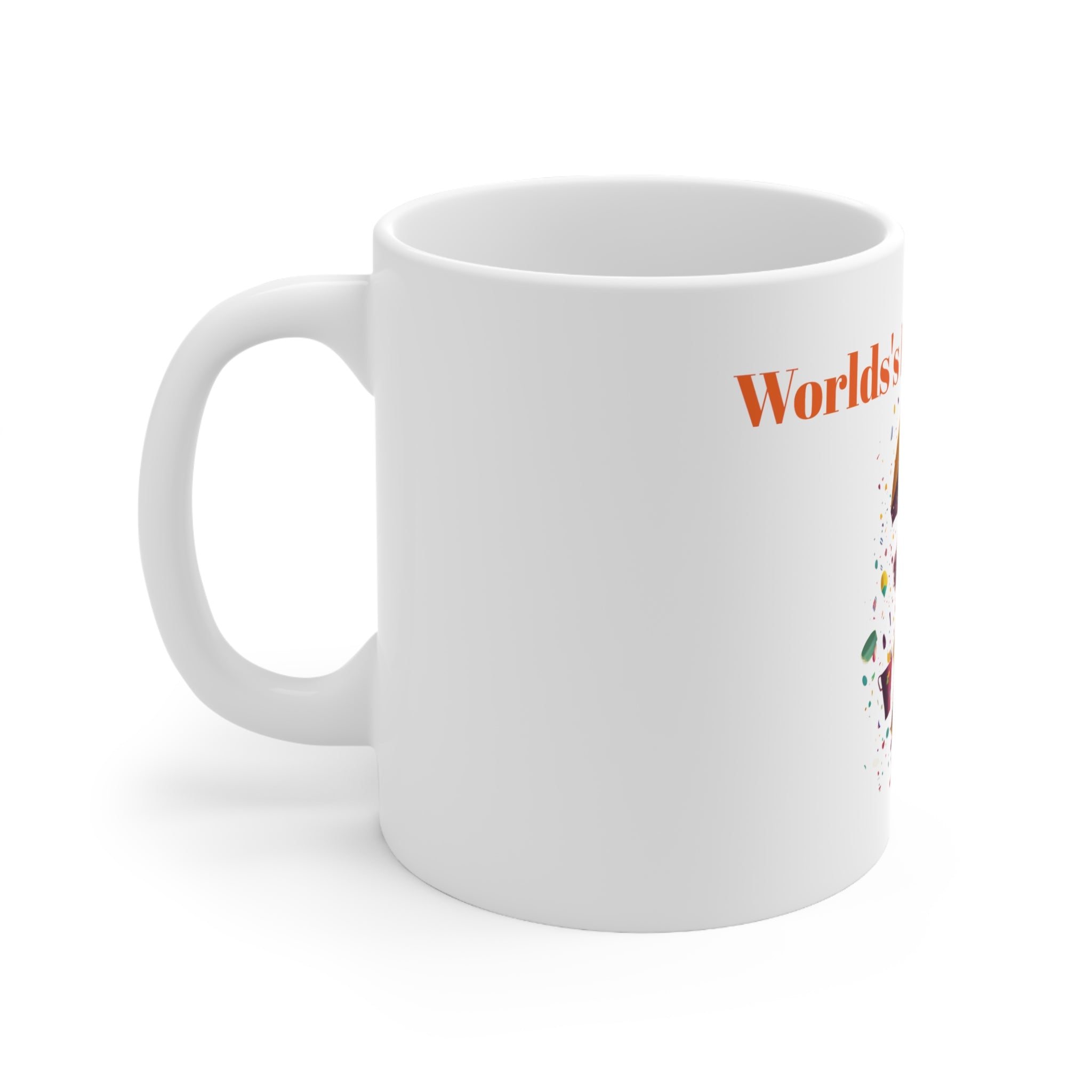 Ceramic Mug 11oz - World's Best Teacher Mug - Charming Humorous Gift - Perfect for Woman Enjoying Coffee With Sprinkles in the Rain